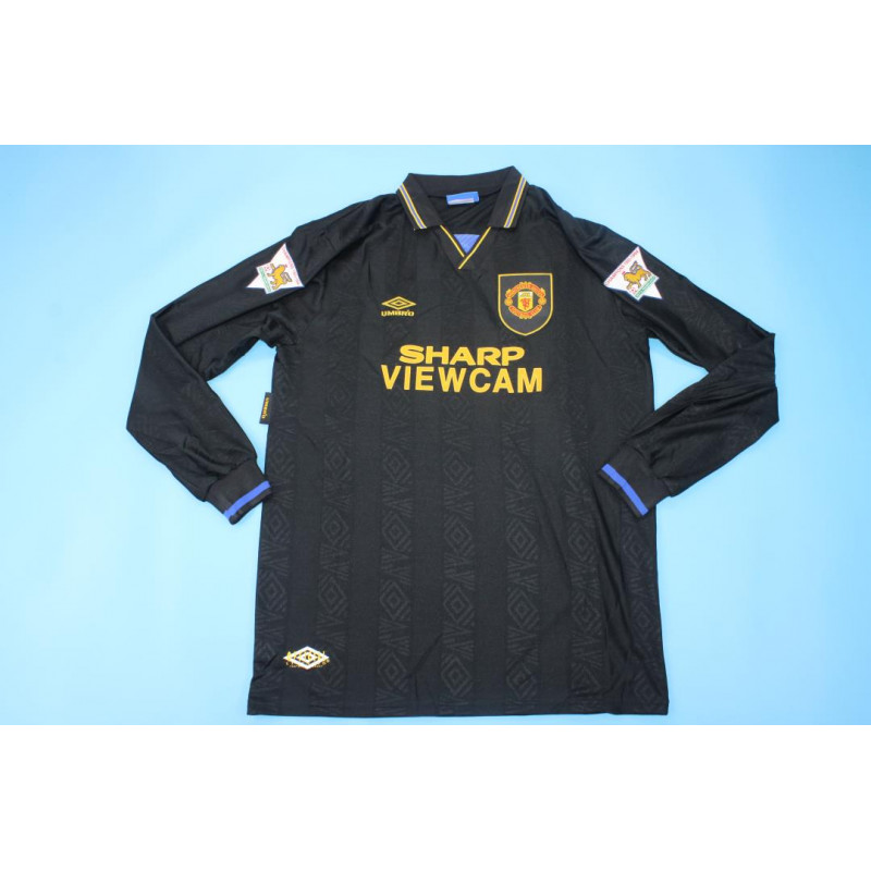 Manchester United Retro Manga Larga Visitante 93-95 Manchester United Retro Manga Larga Visitante 93-95