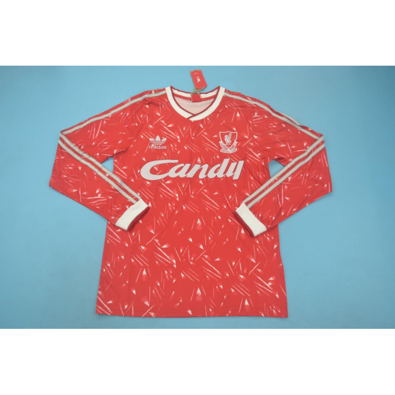 Liverpool Retro Manga Larga Local 89-90 Liverpool Retro Manga Larga Local 89-90