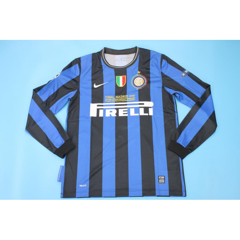 Inter de Milan Retro Manga Larga Final UCL 10 Inter de Milan Retro Manga Larga Final UCL 10