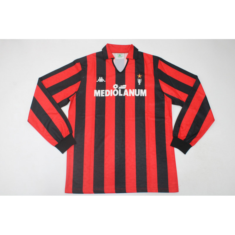Milan Retro Manga Larga Local 89-90 Milan Retro Manga Larga Local 89-90
