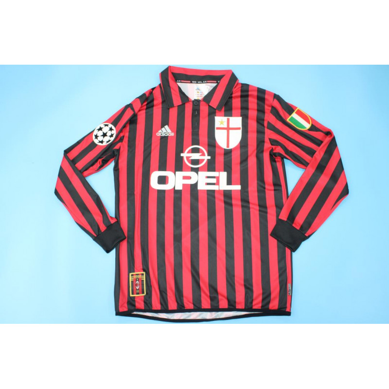 Milan Retro Centenario Manga Larga Local 99-00 Milan Retro Centenario Manga Larga Local 99-00
