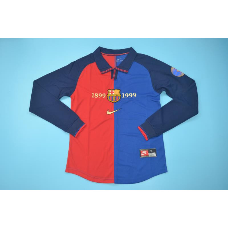 Barcelona Retro Centenario Manga Larga Local 99-00 Barcelona Retro Centenario Manga Larga Local 99-00