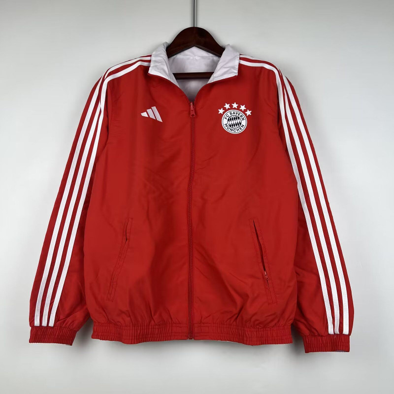 Bayern Munich Cortavientos Reversible Rojo Blanco Bayern Munich Cortavientos Reversible Rojo Blanco