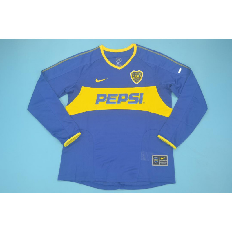 Boca Juniors Retro Manga Larga Local 03-04 Boca Juniors Retro Manga Larga Local 03-04