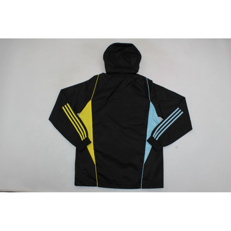 Arsenal Cortavientos Negro Lineas Espalda Arsenal Cortavientos Negro Lineas Espalda