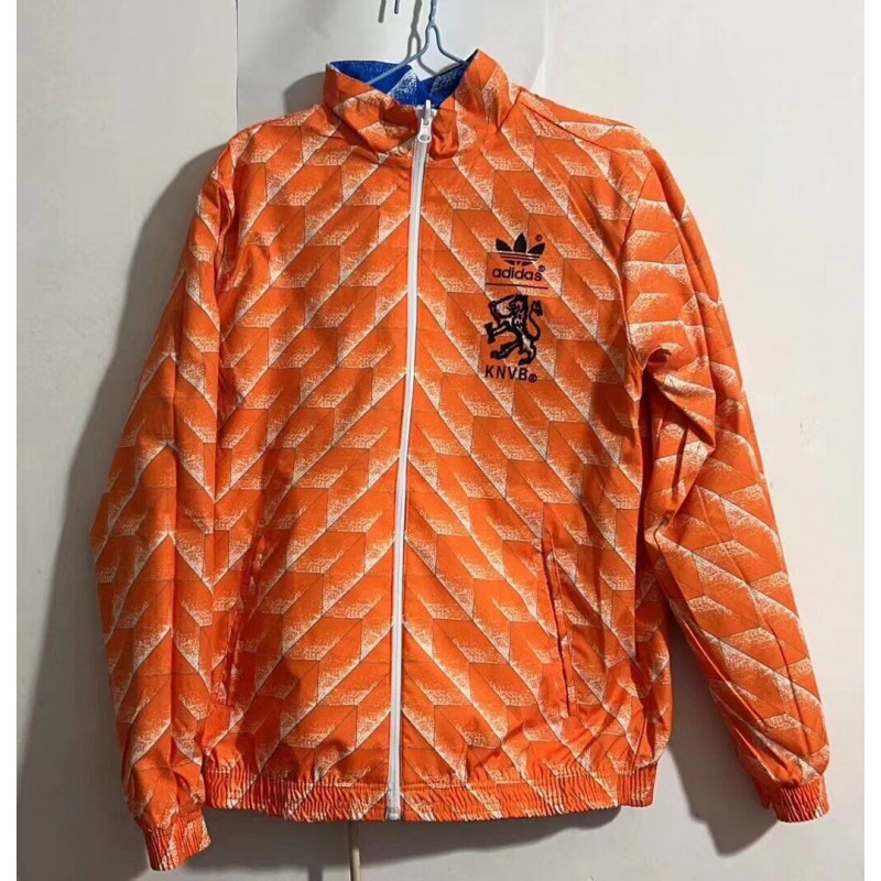Holanda Cortavientos Reversible Naranja Azul Holanda Cortavientos Reversible Naranja Azul