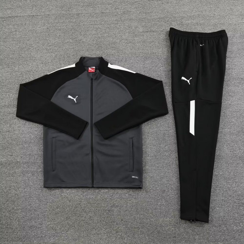 Chandal Puma Gris Negro Chandal Puma Gris Negro