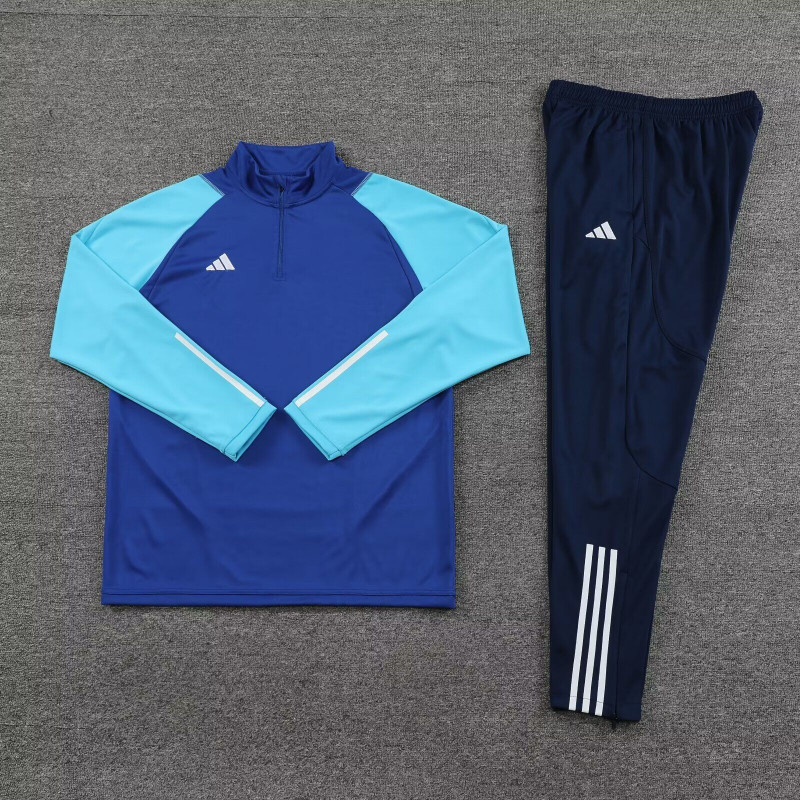 Chandal Entrenamiento Adidas Azul Mangas Celestes Chandal Entrenamiento Adidas Azul Mangas Celestes