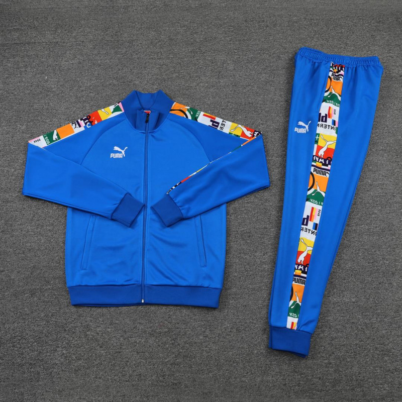 Chandal Puma Azul Mangas Estampadas Chandal Puma Azul Mangas Estampadas