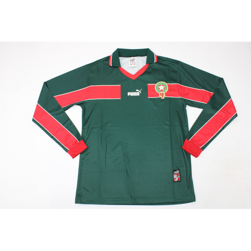 Marruecos Retro Manga Larga Visitante 1998 Marruecos Retro Manga Larga Visitante 1998