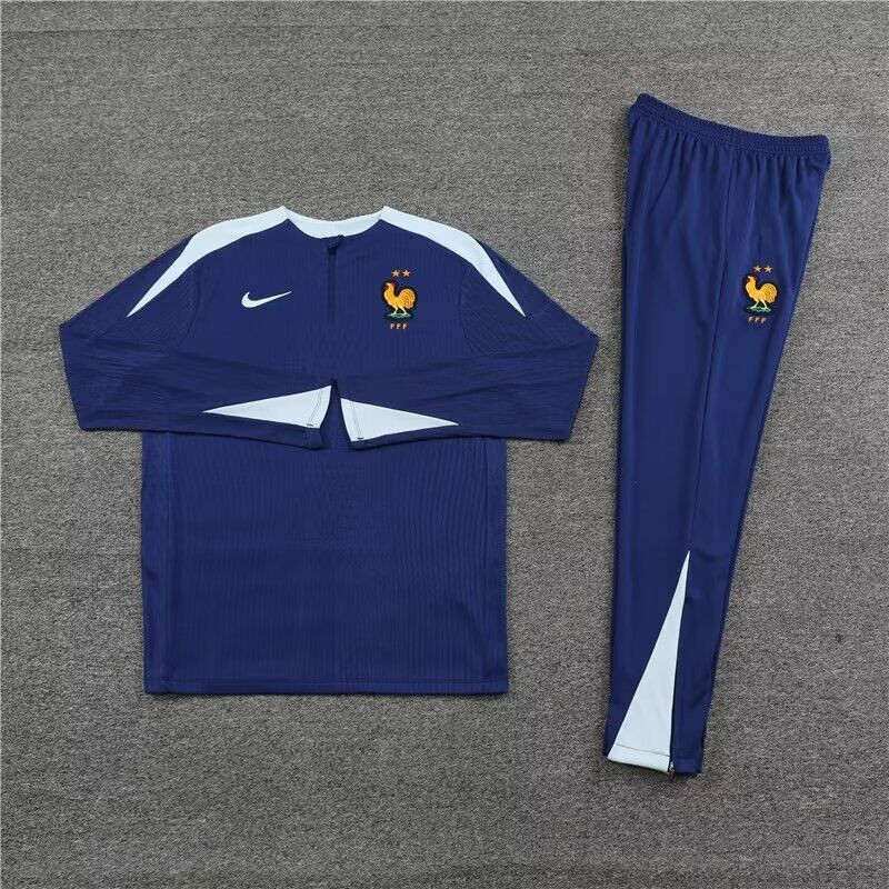 Francia Chandal Entrenamiento Azul Oscuro 2024 Francia Chandal Entrenamiento Azul Oscuro 2024