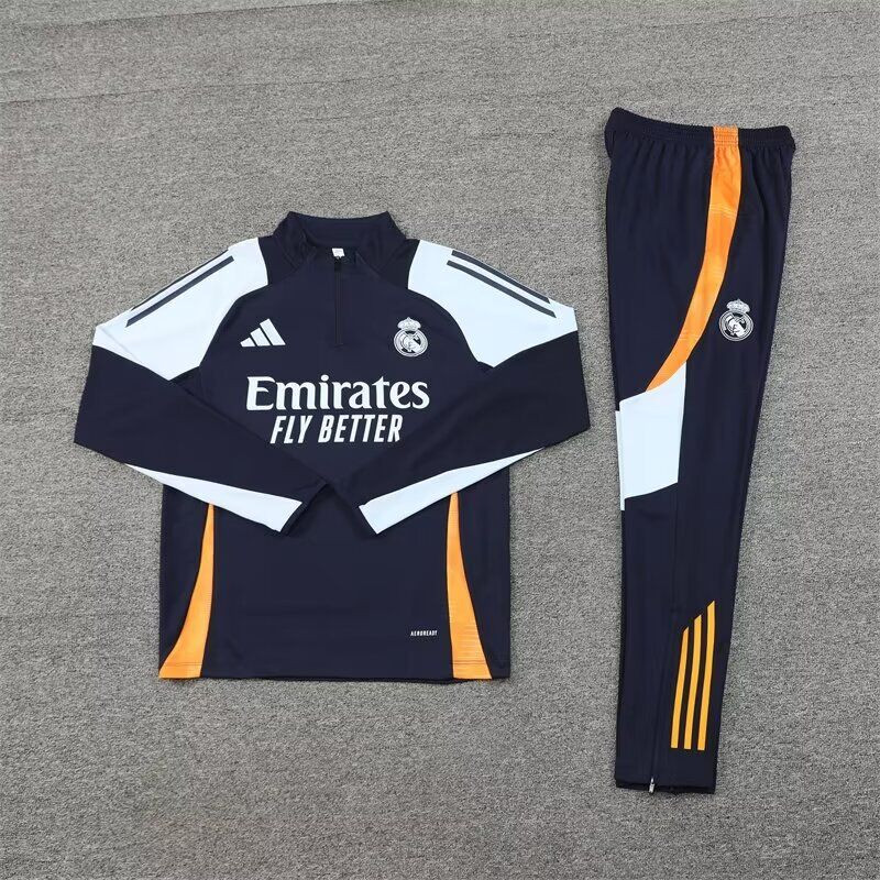 Real Madrid Chandal Entrenamiento Azul Oscuro Gris 24-25 Real Madrid Chandal Entrenamiento Azul Oscuro Gris 24-25