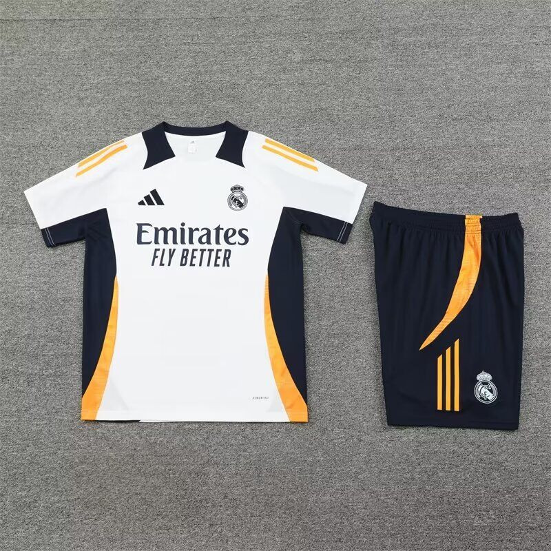 Kit Entrenamiento Real Madrid Blanco Azul Oscuro 24-25 Kit Entrenamiento Real Madrid Blanco Azul Oscuro 24-25