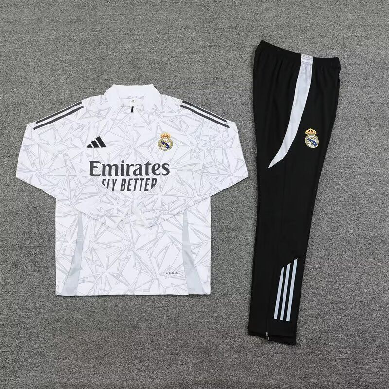 Real Madrid Chandal Entrenamiento Blanco Negro 24-25 Real Madrid Chandal Entrenamiento Blanco Negro 24-25