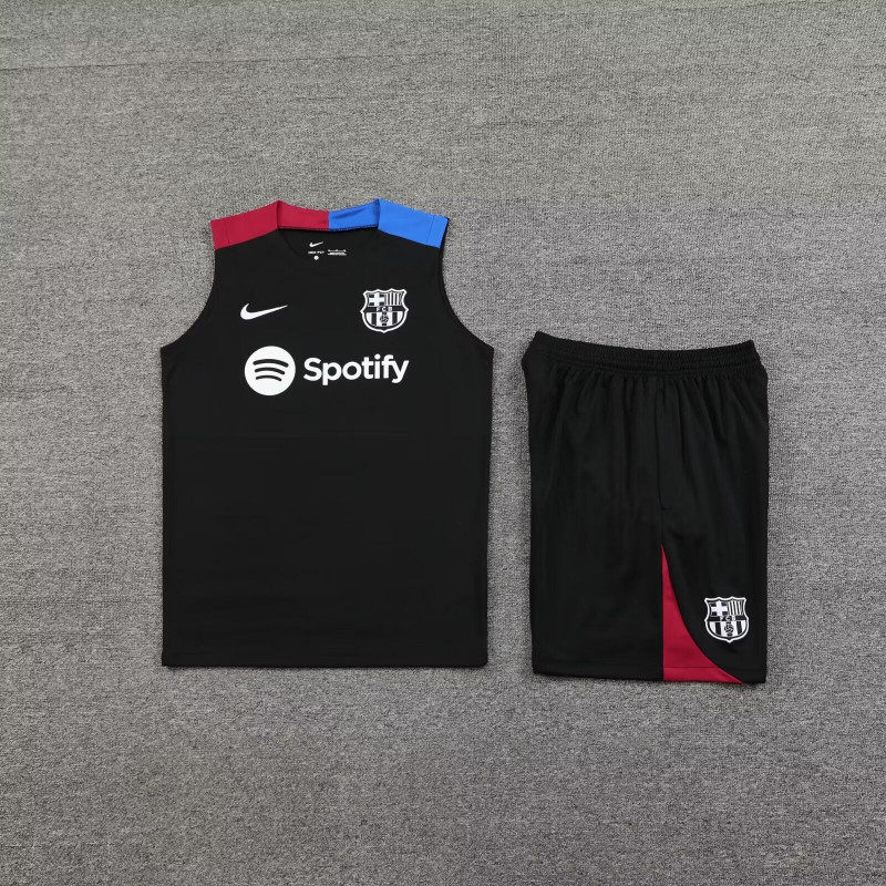 Kit Entrenamiento Barça Azul Rojo Sin Mangas 2024 Kit Entrenamiento Barça Azul Rojo Sin Mangas 2024