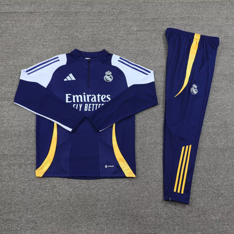Real Madrid Chandal Entrenamiento Azul Oscuro Gris 24-25 Real Madrid Chandal Entrenamiento Azul Oscuro Gris 24-25