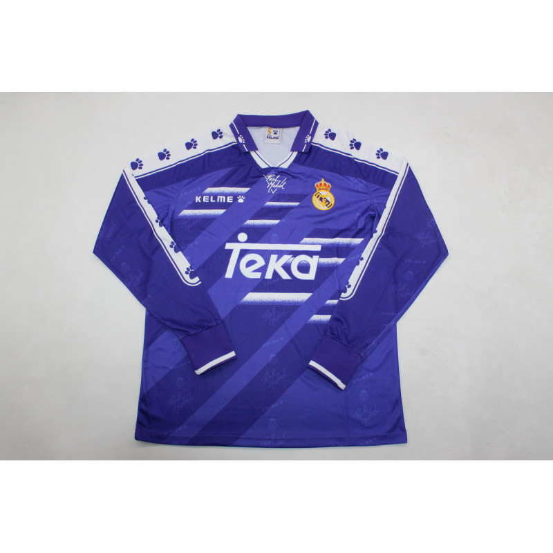 Real Madrid Retro Manga Larga Visitante 94-96 Real Madrid Retro Manga Larga Visitante 94-96