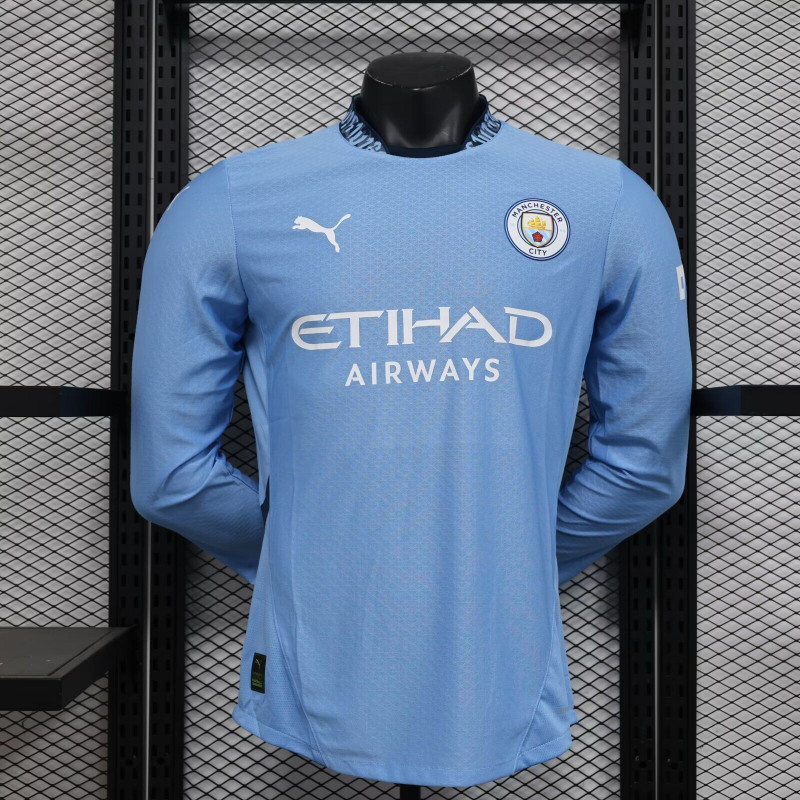 Manchester City Manga Larga Player Version Local 24-25 Manchester City Manga Larga Player Version Local 24-25