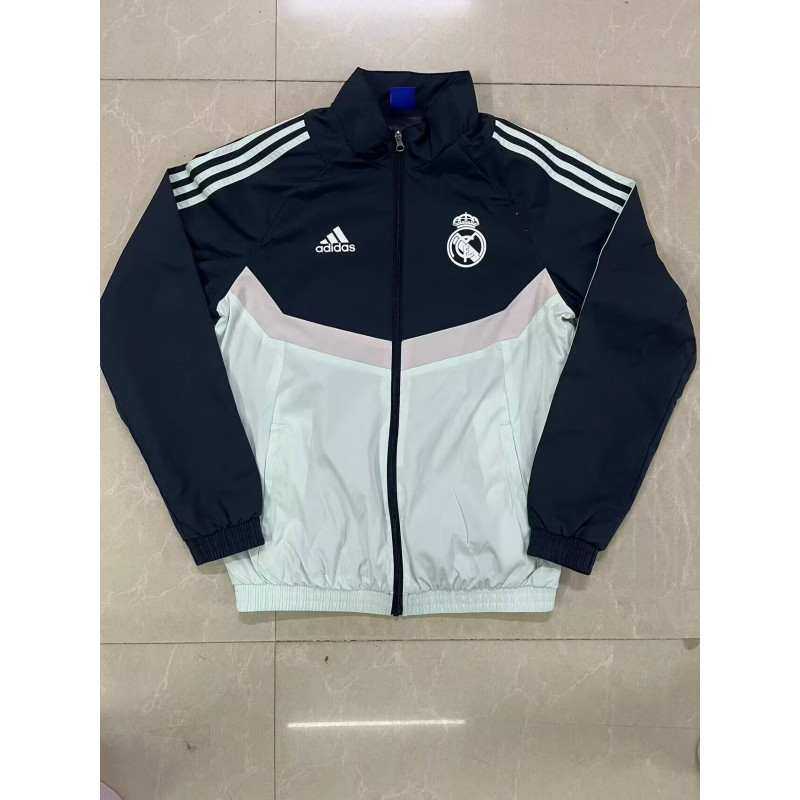 Real Madrid Cortavientos Negro Blanco Real Madrid Cortavientos Negro Blanco