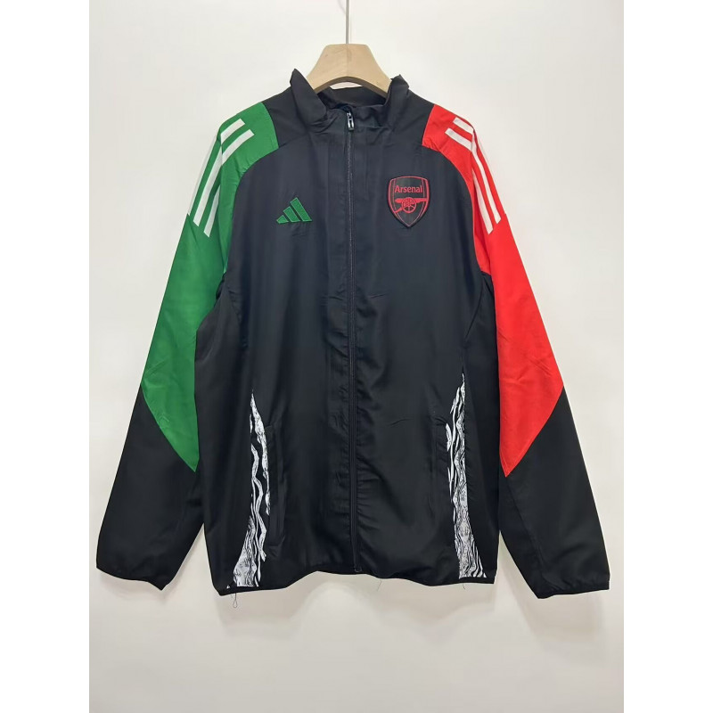 Arsenal Cortavientos Negro Verde Rojo Arsenal Cortavientos Negro Verde Rojo