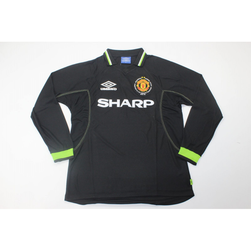 Manchester United Retro Manga Larga Visitante 98-99 Manchester United Retro Manga Larga Visitante 98-99