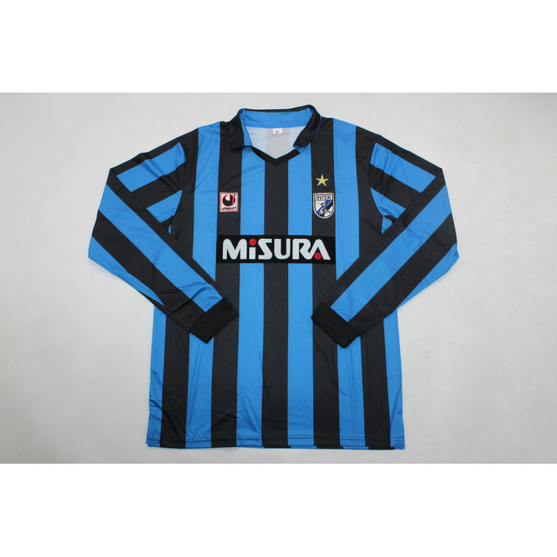 Inter de Milan Retro Manga Larga Local 89-90 Inter de Milan Retro Manga Larga Local 89-90