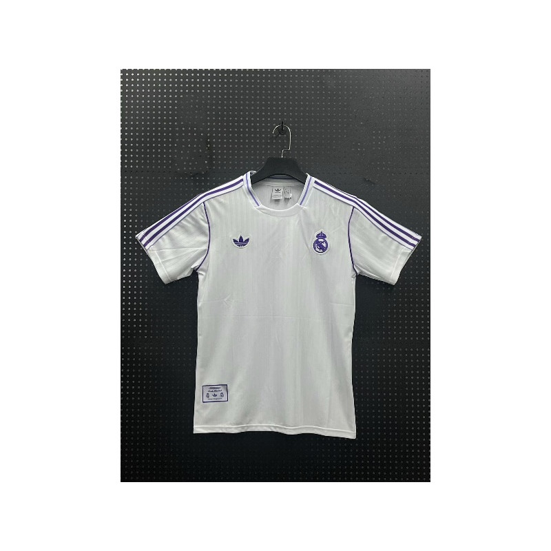 Real Madrid Estilo Retro Blanco Morado Real Madrid Estilo Retro Blanco Morado