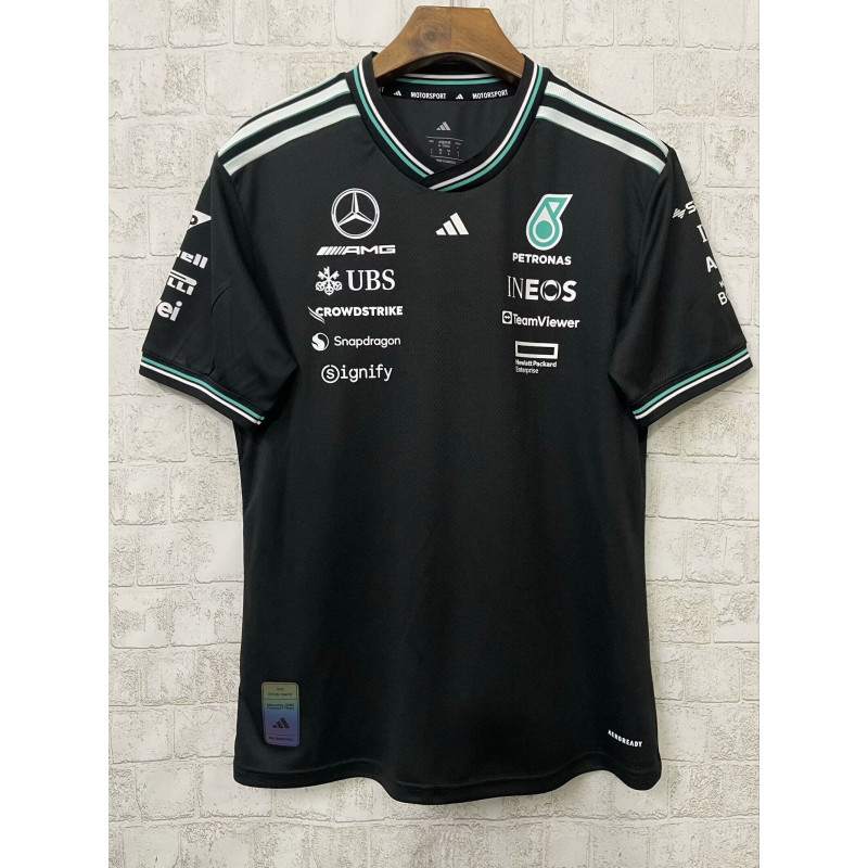 F1 Camiseta Mercedes Negra 2025 F1 Camiseta Mercedes Negra 2025
