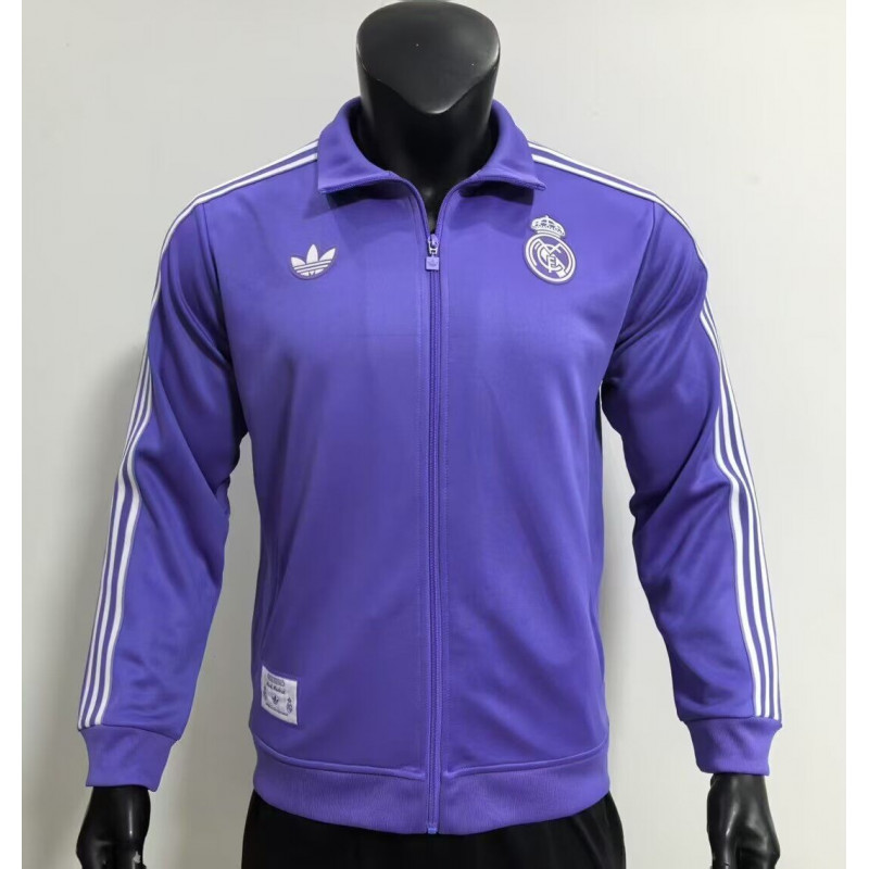 Real Madrid Chaqueta Retro Morada Real Madrid Chaqueta Retro Morada