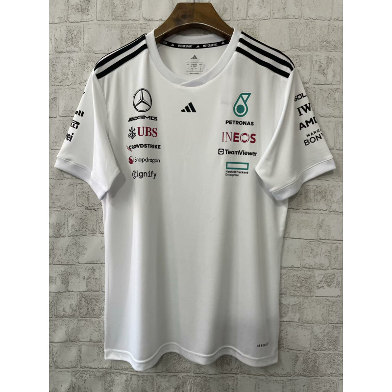 F1 Camiseta Mercedes Blanca 2025 F1 Camiseta Mercedes Blanca 2025