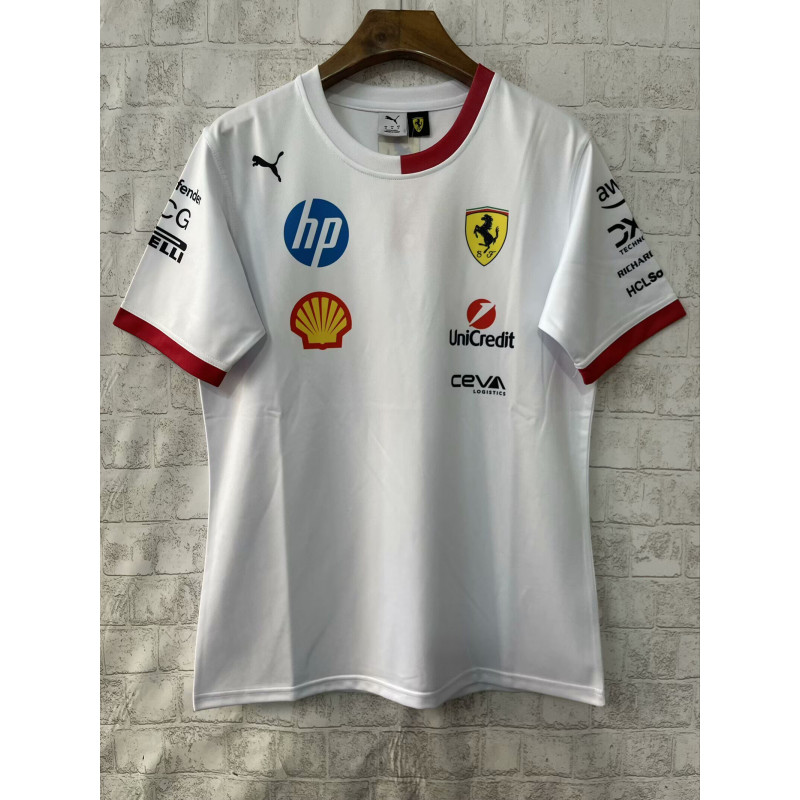 F1 Camiseta Ferrari Blanca 2025 F1 Camiseta Ferrari Blanca 2025
