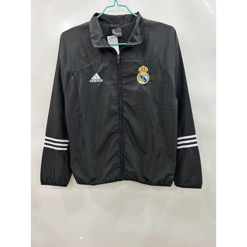 Real Madrid Cortavientos Blanco Negro Real Madrid Cortavientos Blanco Negro
