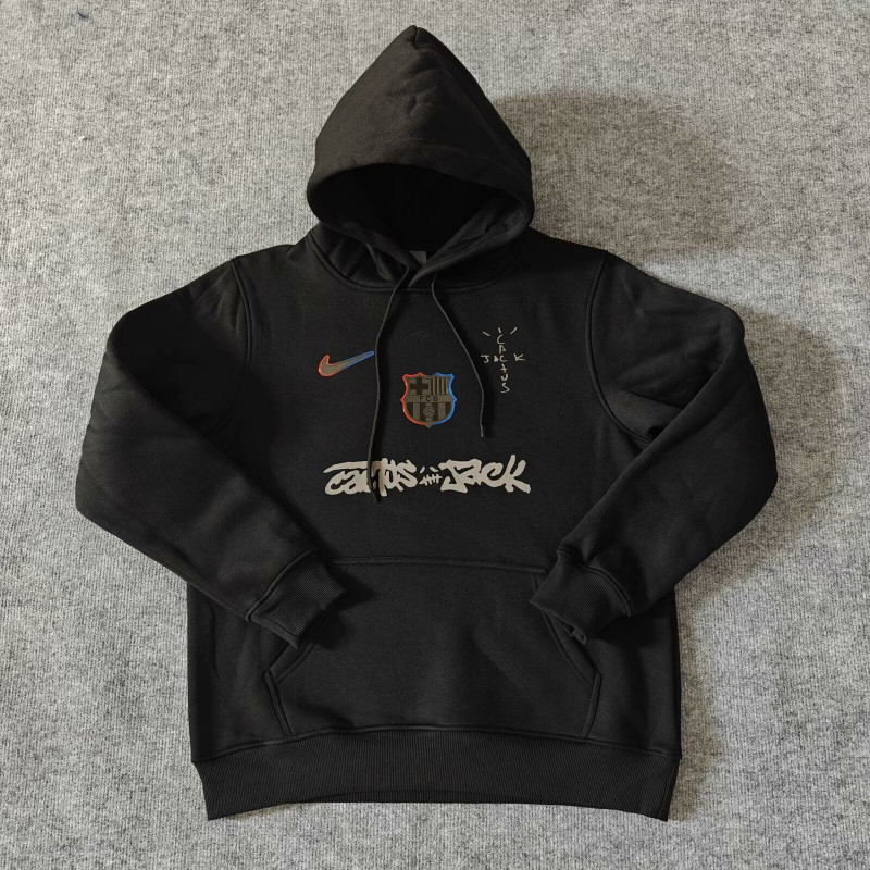 Barcelona x Travis Scott Sudadera Negra Barcelona x Travis Scott Sudadera Negra