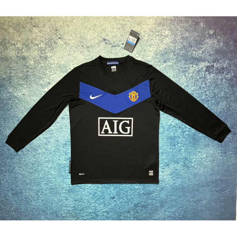 Manchester United Retro Manga Larga Visitante 09-10 Manchester United Retro Manga Larga Visitante 09-10