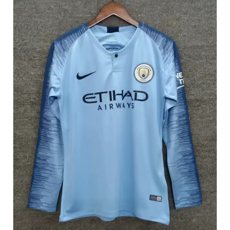 Manchester City Retro Manga Larga Local 19-20 Manchester City Retro Manga Larga Local 19-20