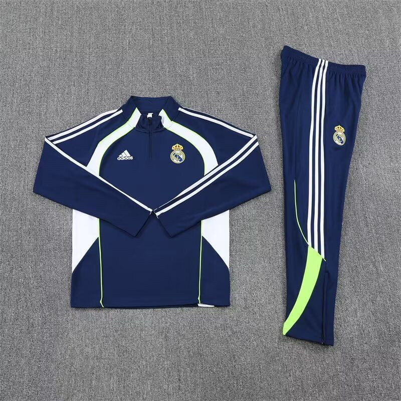 Real Madrid Chandal Retro Azul Oscuro Blanco Real Madrid Chandal Retro Azul Oscuro Blanco