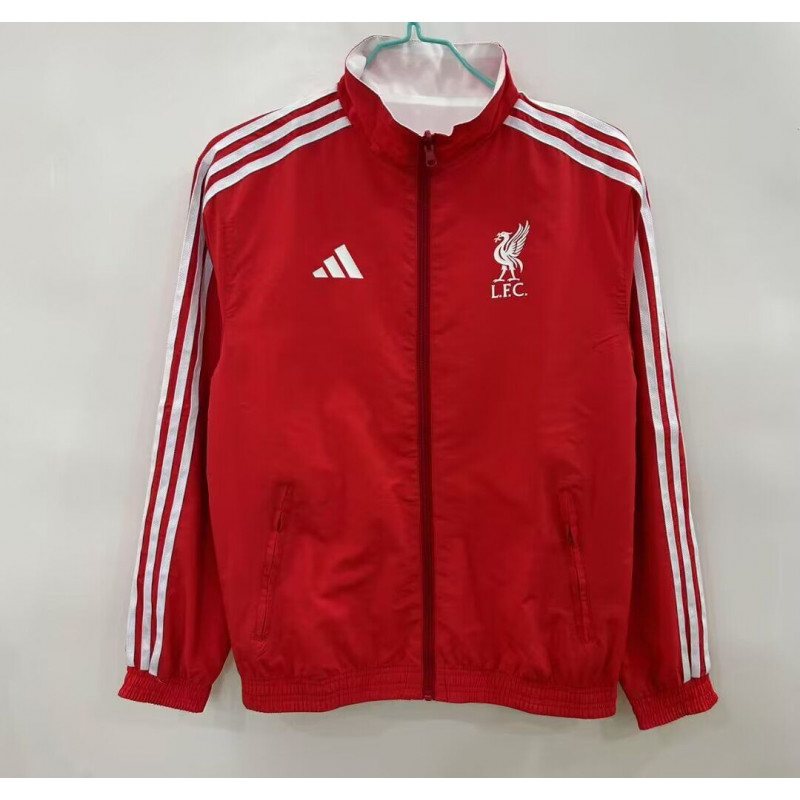 Liverpool Cortavientos Reversible Rojo Blanco Liverpool Cortavientos Reversible Rojo Blanco