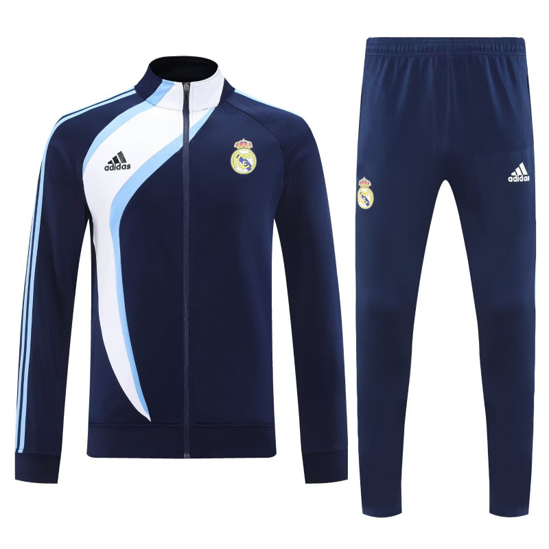 Real Madrid Chandal Retro Azul Oscuro Blanco Real Madrid Chandal Retro Azul Oscuro Blanco