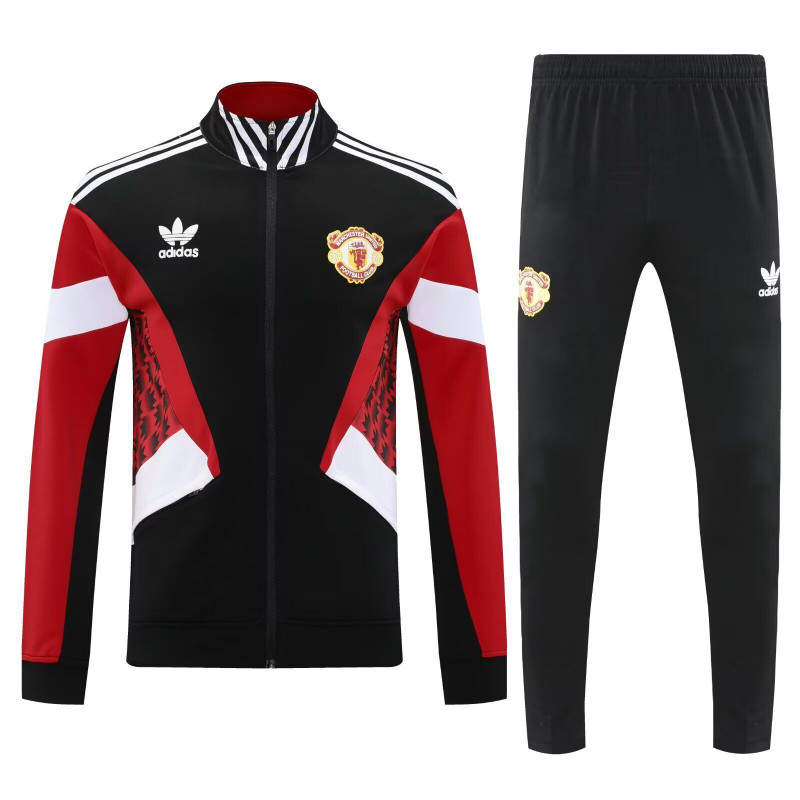 Manchester United Chandal Retro Negro Rojo Manchester United Chandal Retro Negro Rojo