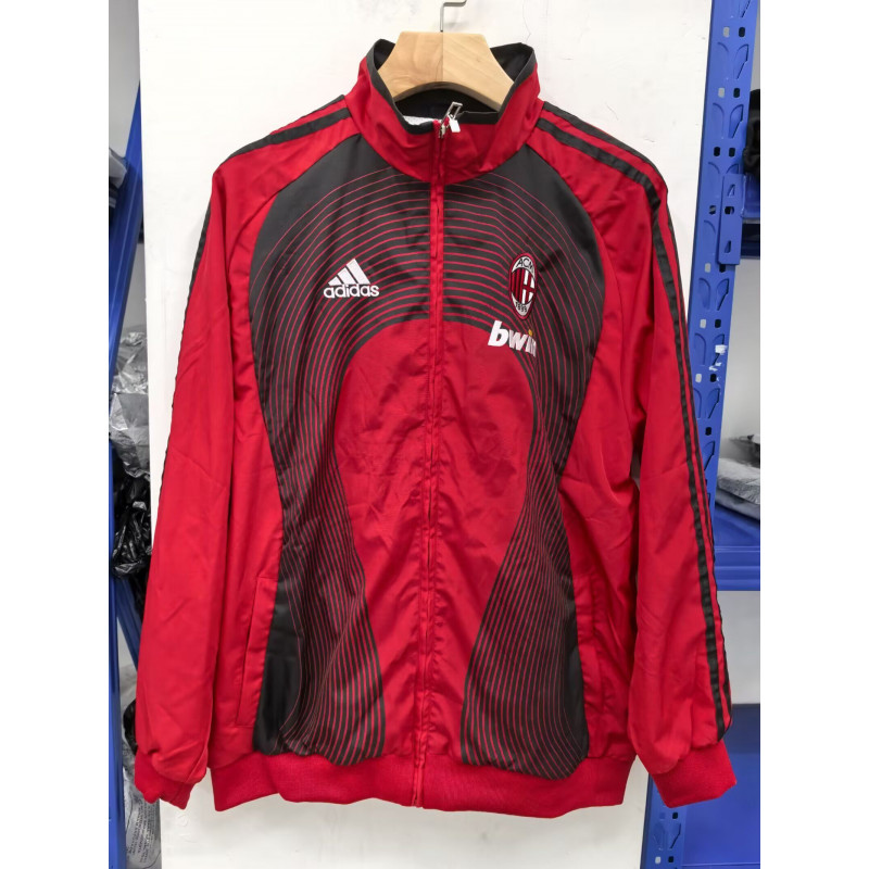Milan Cortavientos Retro Rojo Negro Milan Cortavientos Retro Rojo Negro