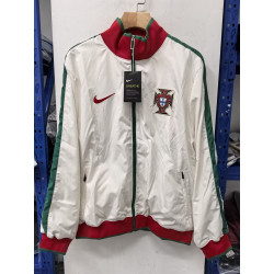 Portugal Cortavientos Retro Blanco Verde