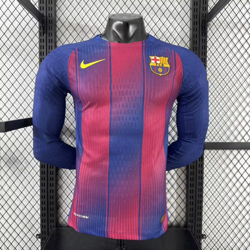 Barcelona Player Version Manga Larga SIN SPONSOR 25-26 Barcelona Player Version Manga Larga SIN SPONSOR 25-26