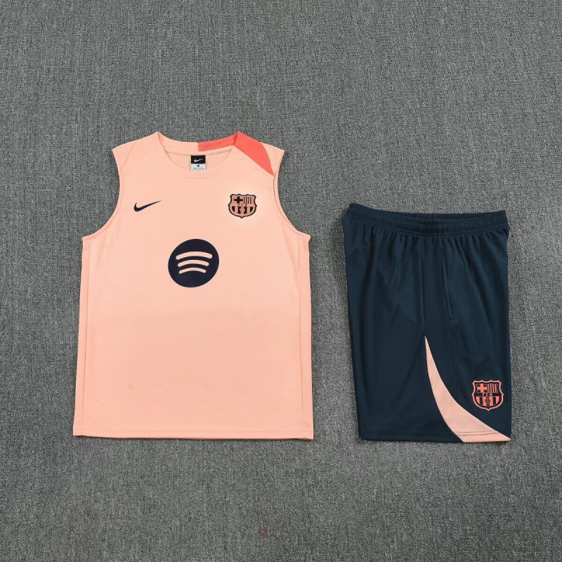 Kit Entrenamiento Barcelona Sin Mangas Naranja Claro 25-26 Kit Entrenamiento Barcelona Sin Mangas Naranja Claro 25-26