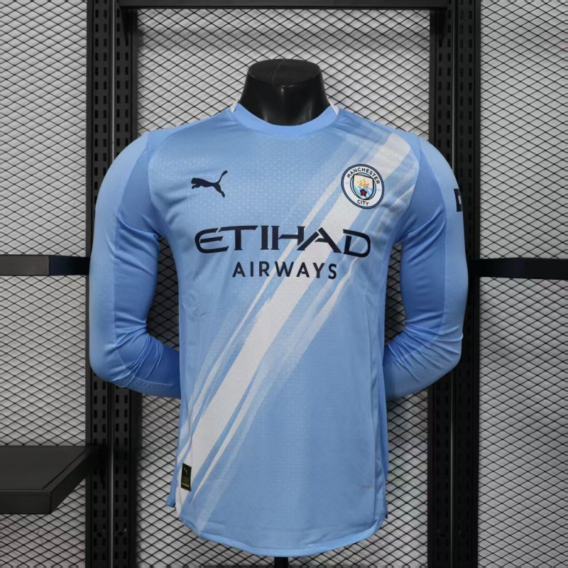 Manchester City Manga Larga Player Version Local 25-26 Manchester City Manga Larga Player Version Local 25-26