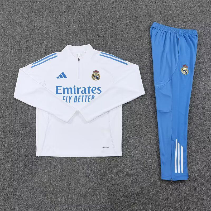 Real Madrid Chandal Entrenamiento Blanco Azul 25-26 Real Madrid Chandal Entrenamiento Blanco Azul 25-26
