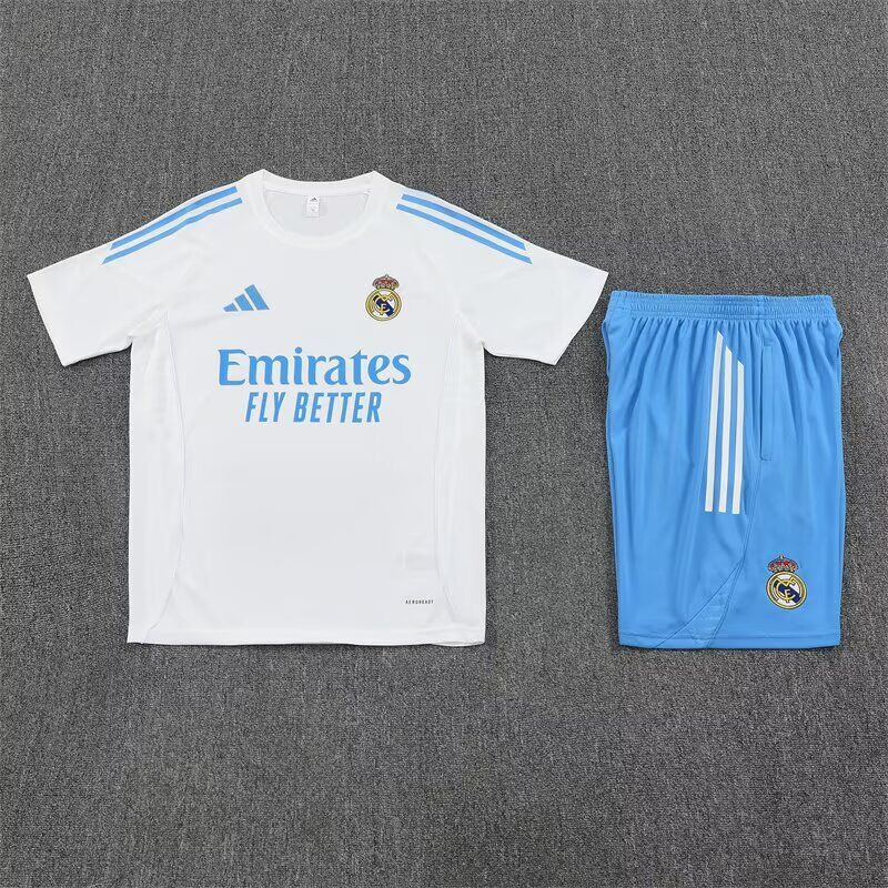 Kit Entrenamiento Real Madrid Blanco Azul 25-26 Kit Entrenamiento Real Madrid Blanco Azul 25-26