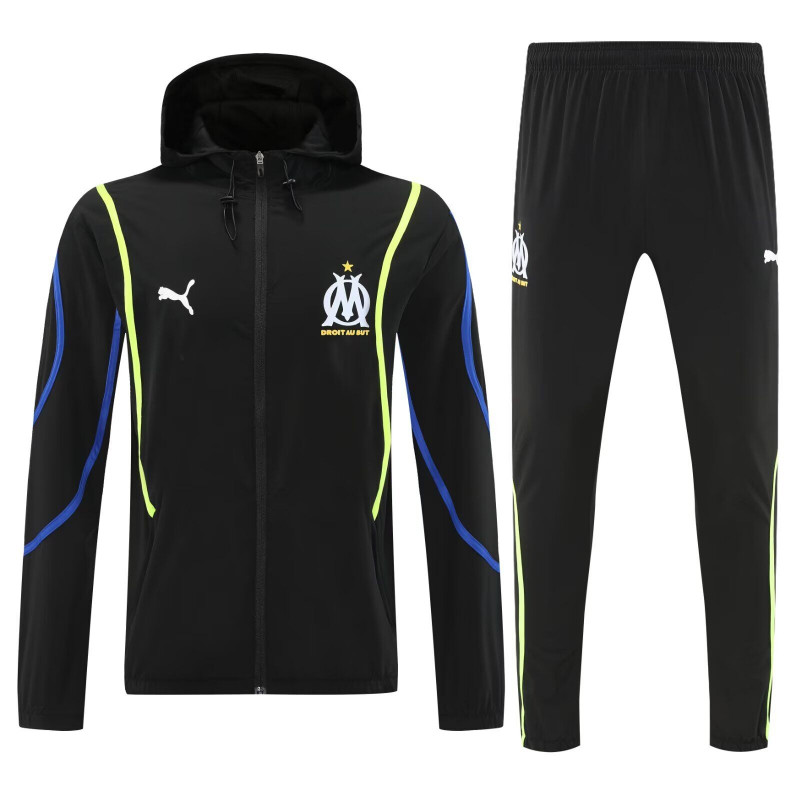 Olympique de Marsella Chandal Cortavientos Negro