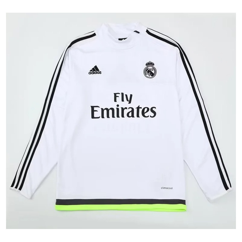 Sudadera Retro Real Madrid Blanca 15-16 Sudadera Retro Real Madrid Blanca 15-16
