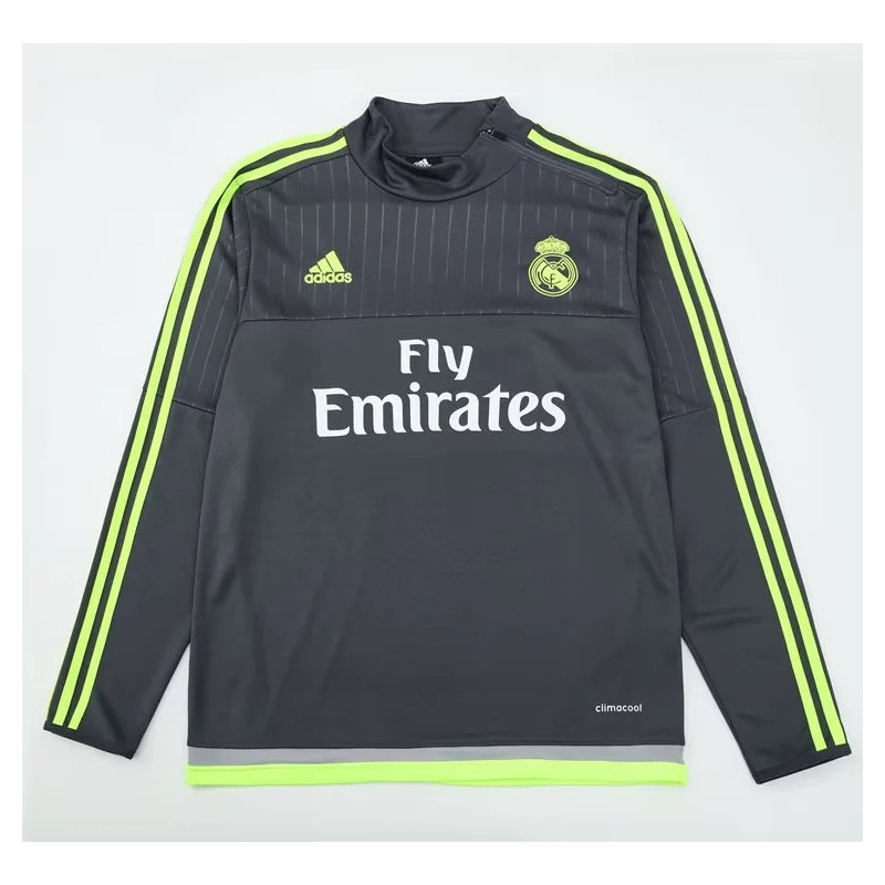 Sudadera Retro Real Madrid Gris 15-16 Sudadera Retro Real Madrid Gris 15-16