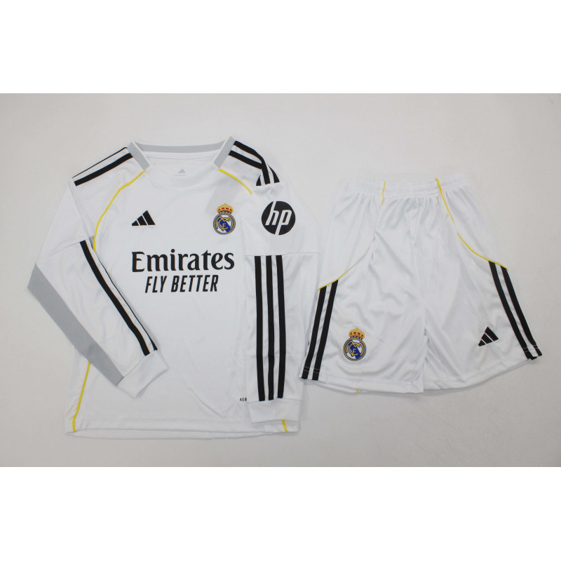 Real Madrid KIT NIÑO Manga Larga Local 25-26 Real Madrid KIT NIÑO Manga Larga Local 25-26